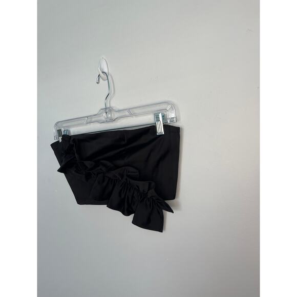 & Other Stories Black Strapless Ruffle Top Women US 6 One Shoulder Partywear‎ - Picture 6 of 8